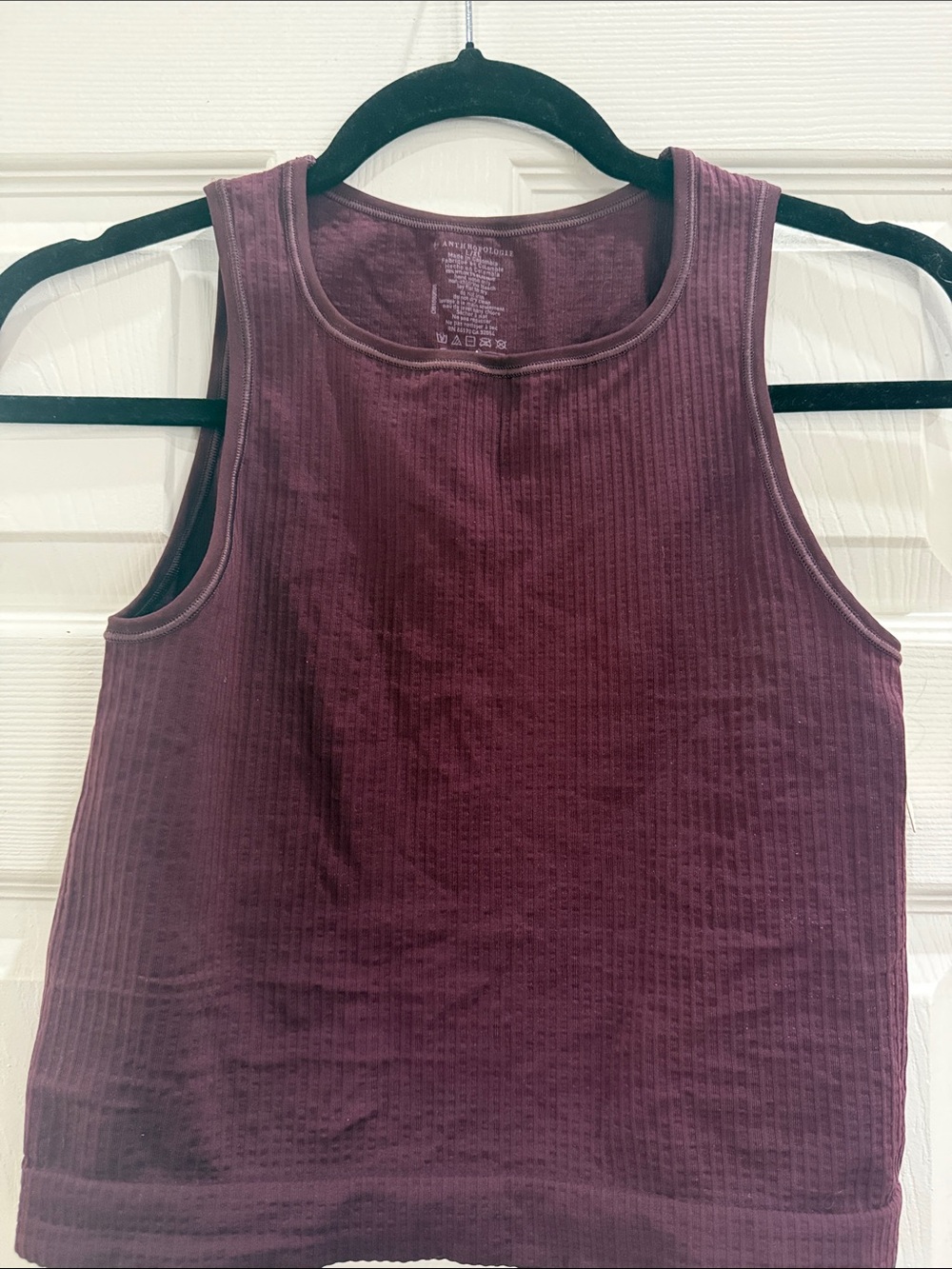 NWT Anthropologie Ribbed Tank Top in Plum